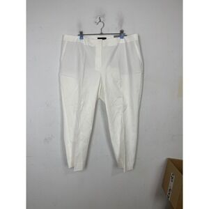 Talbots Hampshire Ankle Pants White Straight Leg Women Petite 20WP New NWT